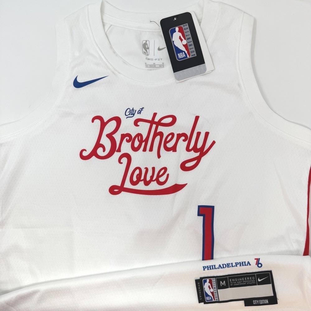 Nike James Harden Philadelphia 76ers Jersey Youth Medium 10-12 City Edition NEW